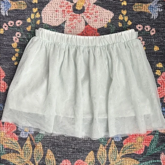 Carter’s Seafoam Green Glitter Tulle Skirt, Size 3T
