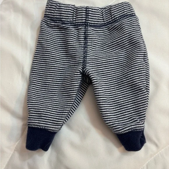 Carter's Blue and White Striped Baby pants size 3 months very soft & comfortable