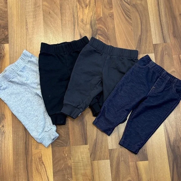 Carter's Kids Jogger Pants - Gray, Black, and Navy bundle