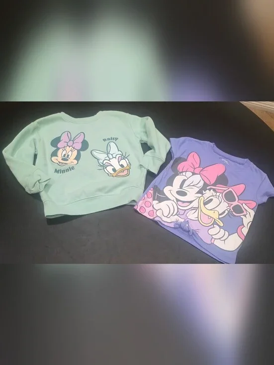 Daisey & Minnie Graphic Sweatshirt And Graphic Tee | Size 4T
