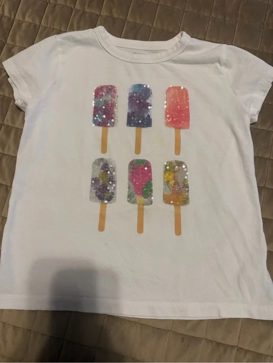 Crewcuts White Short-Sleeve Tee with Colorful Popsicle Prints