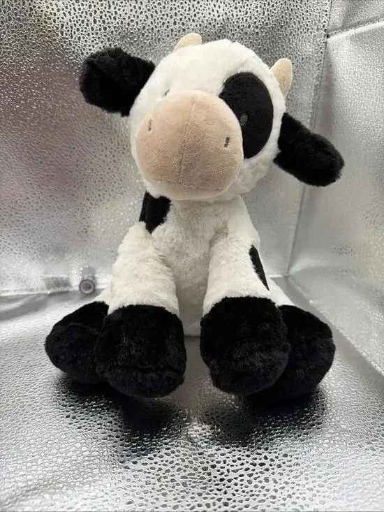 Carters Black and White Cow Waggie Wind Up Musical Plush Hey Diddle Diddle