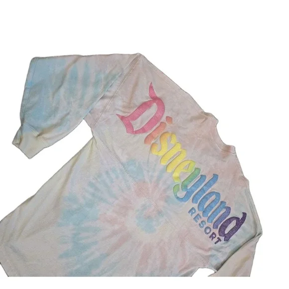 Disneyland Resort Spirit Jersey Adult XS Pastel Cotton Candy Tie Dye Shirt