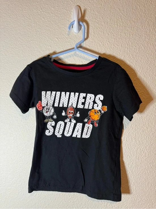 Winners Squad Kids' Black Graphic Tee