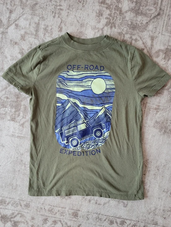 Carter’s Boys‎ Graphic Tee M Army Green Off-Road Jeep