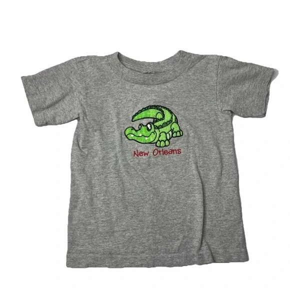 Vtg‎ New Orleans Kids Tshirt Crocodile Alligator Soft Size Small
