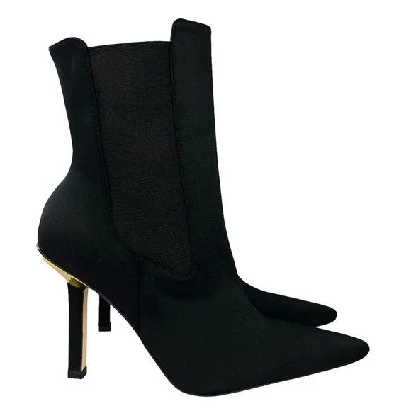 Good American High Kickstand Chelsea High Heel Ankle Runway Chic Boots Women 9.5