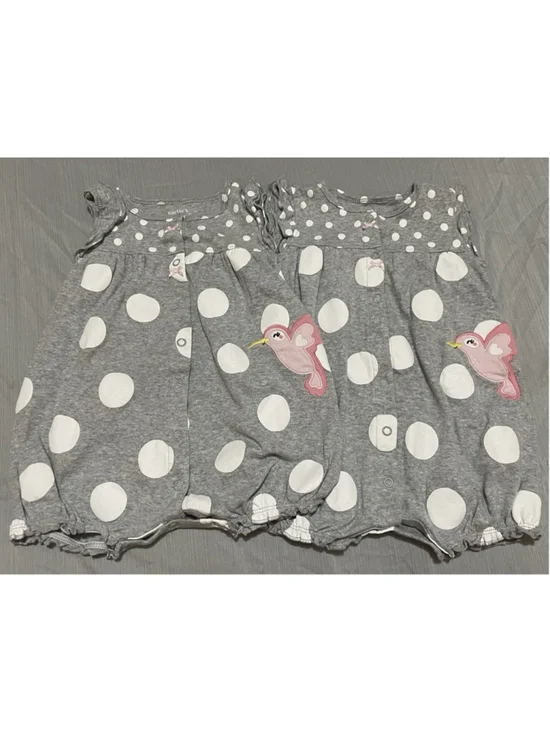 Girls Carter’s twin 12 Months Polka Dot Rompers