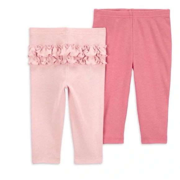 Carter's Pink and Light Pink Ruffle Leggings