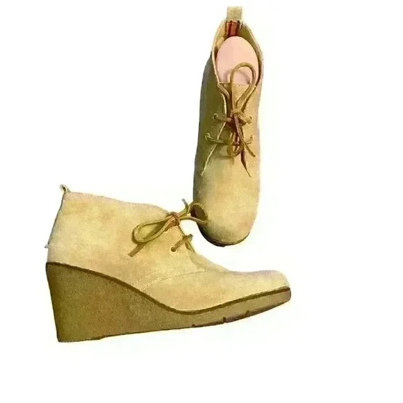 Sperry Harlow Wedge Chukka‎ Bootie Tan Sz 8.5