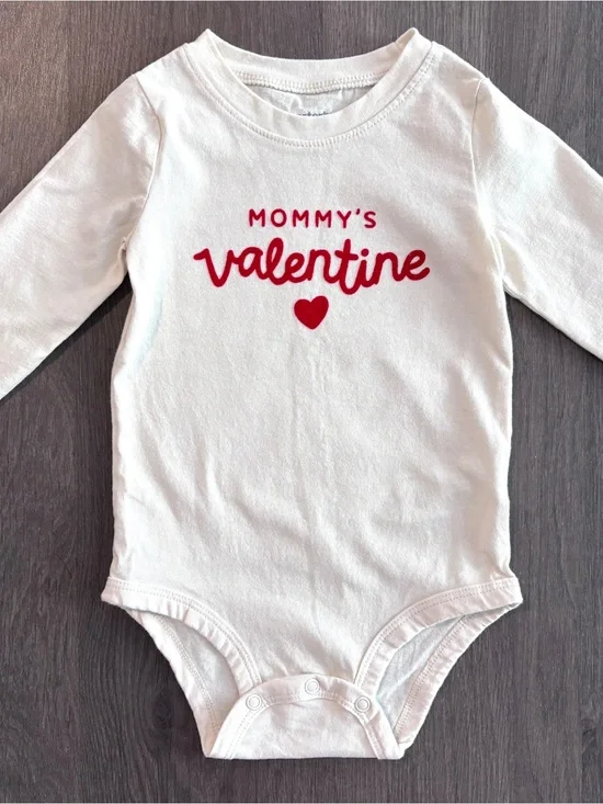 Carter’s Baby Mommy's Valentine Long-Sleeve Graphic Bodysuit Cream 18m