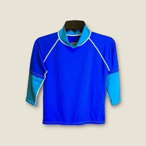 5 for $25🔥Boys Size 12‎ Sunskinz Blue Rashguard Shirt
