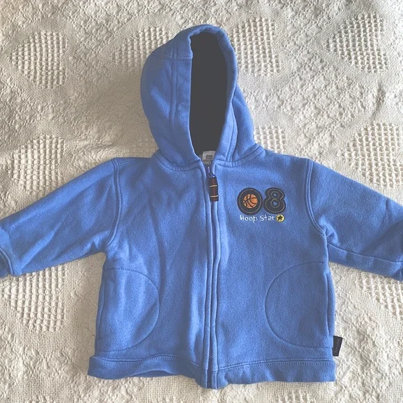 Carter’s boy’s zip hooded sweatshirt. 12 mo