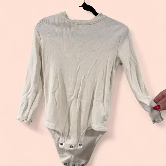 Carter-s Girl Cream long sleeve bodysuit