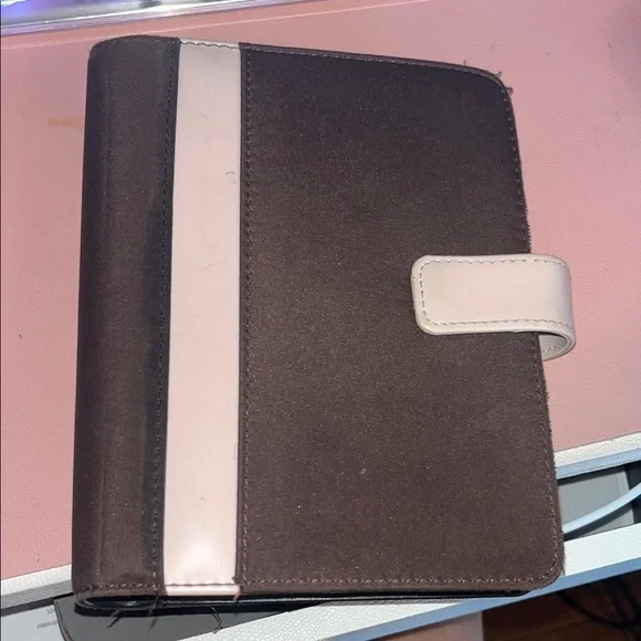 Franklin Covey Brown and Pink Personal Rings Planner