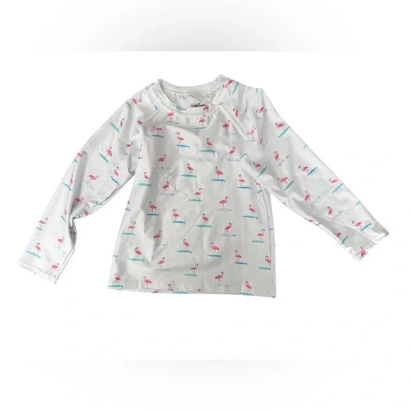 Kiddy Flowers Flamingo Rash Guard Kenny Flowers‎ Swim Girl’s Size 7/8