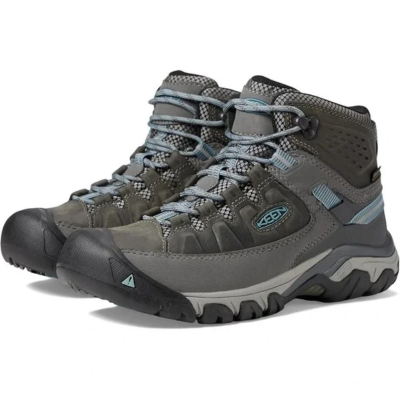 KEEN® (Women's SIZE 7 M) Targhee™ III Waterproof Mid Hiking Boots in Magnet/Blue