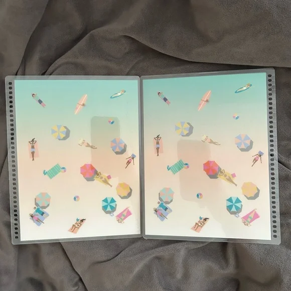Erin Condren 7x9 Beach Themed front & back interchangeable cover