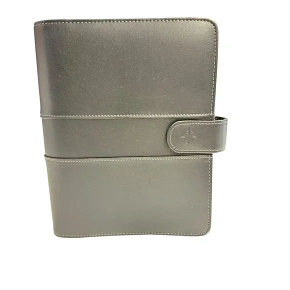 Franklin Covey Faux Leather Planner Organizer Tabs and‎ Pockets Black