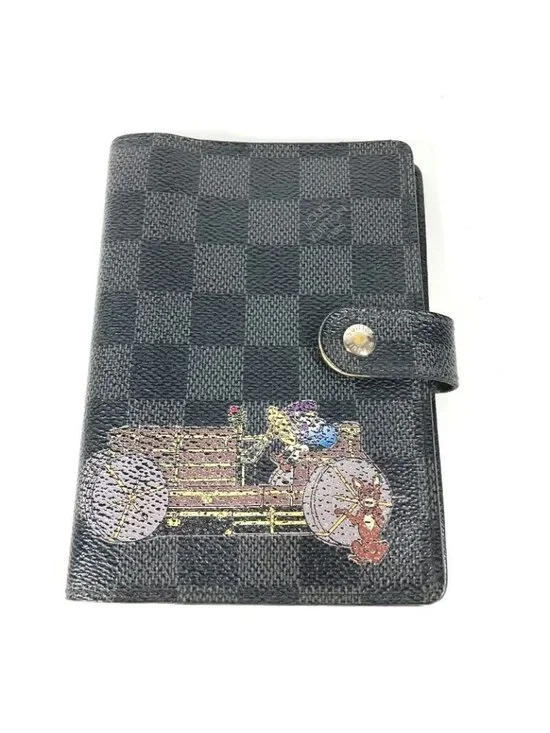 Louis Vuitton Notebook Cover Illustre Agenda PM Damier Graphite Canvas