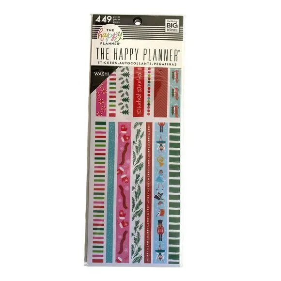 Me & My Big Ideas Happy Planner Washi‎ Sticker Book, Brights, 449/Pkg