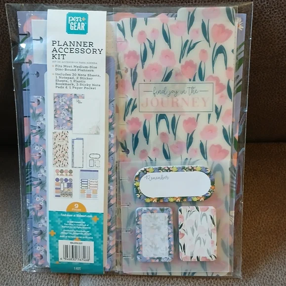 Pen + Gear planner accessory kit for medium sized disc-bound planners