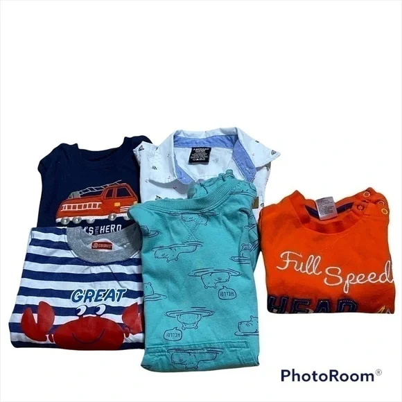18 mos Top Bundle Boys Romper Hooded Carter’s Firetruck