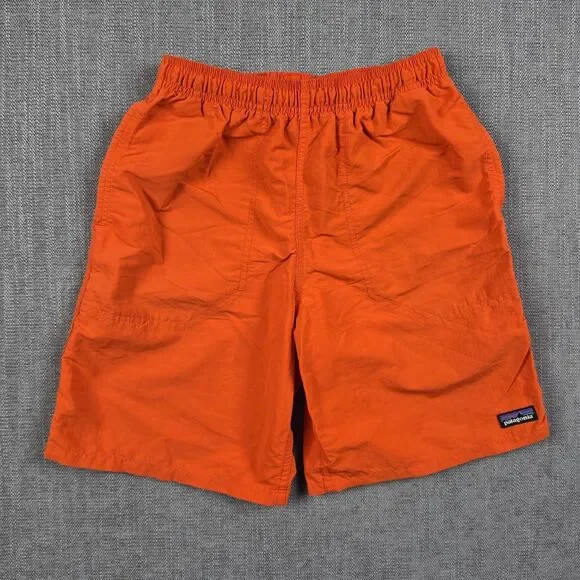 Patagonia Baggies Shorts Boys XL 14 Orange Nylon Swim Trunk Board Shorts Water