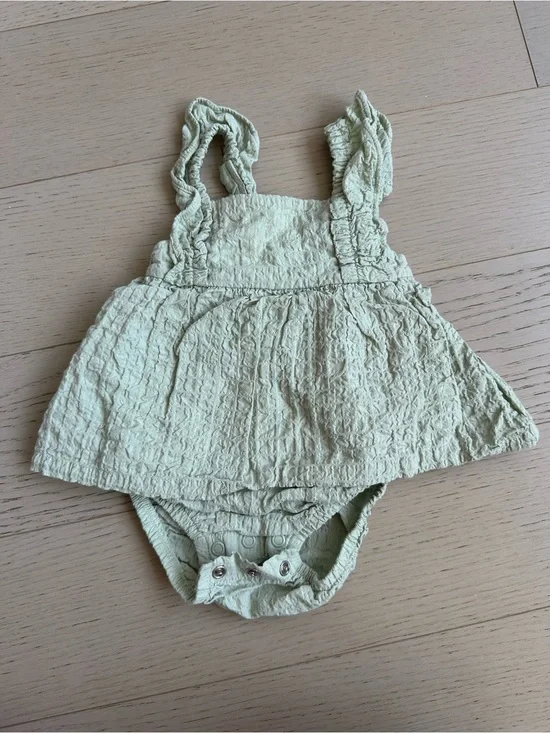 Carter's Pale Green Textured Sundress Romper