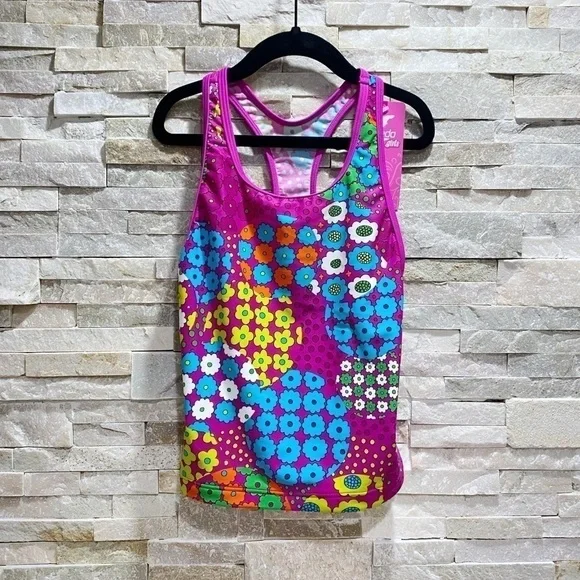 Speedo Racerback Floral Tankini Swimsuit Top