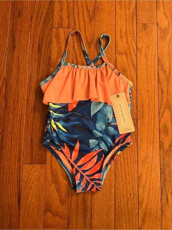 Peyton & Parker Tropical One Piece Swimsuit 18 Months NWT