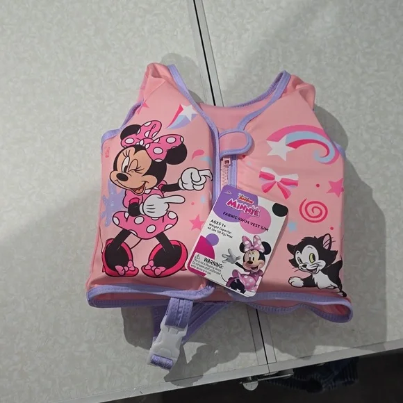 Minnie‎ Mouse Fabric Swim Vest Size S/M NWT