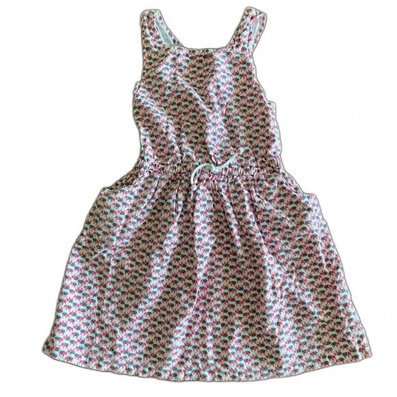 Carter's Crossed Back Elephant Prince Linen Blend Dress Girls' 8