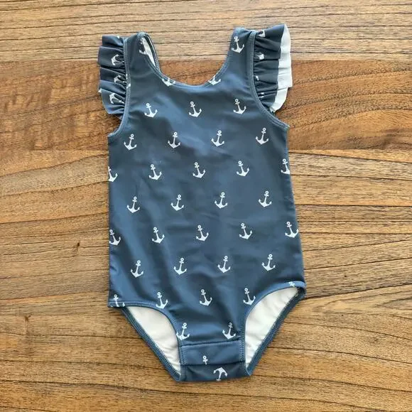 Rylee + Cru Scoop Back One-Piece Anchors - Size 12-18 months