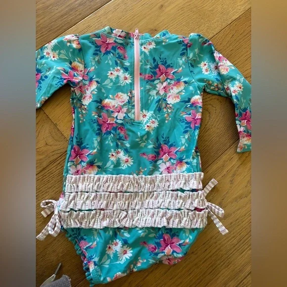 Ruffle butts long sleeve bathing suit 12-18mo