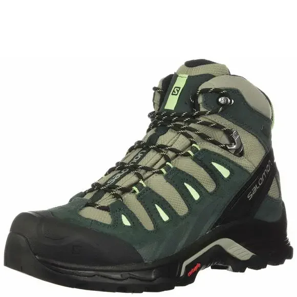 Salomon Women's Dark Green and Light Green Hiking Boots