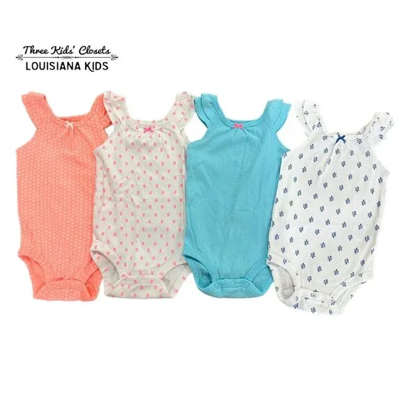 Carter's 12m Ruffle Bodysuits Bundle of 4