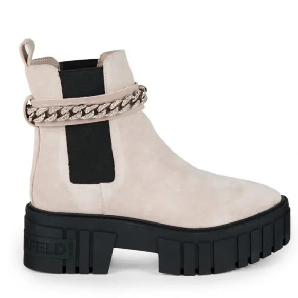 KARL LAGERFELD PARIS Riza Chain Platform Chelsea Boots