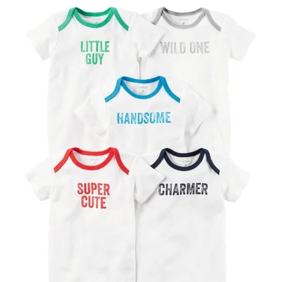 Carter's Baby‎ Boy's 5pc Short Sleeve Bodysuit Set