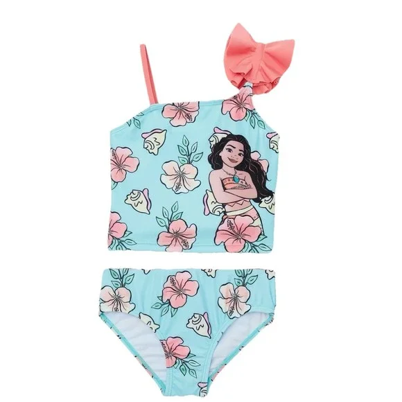 NWT Disney Baby 18M Moana Ruffle 2 Piece Swimsuit Swim Suit‎ Tankini UPF 50+