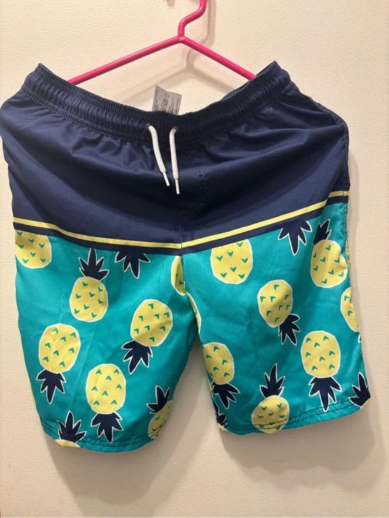 Carter's Teal and Navy Pineapple Swim Shorts