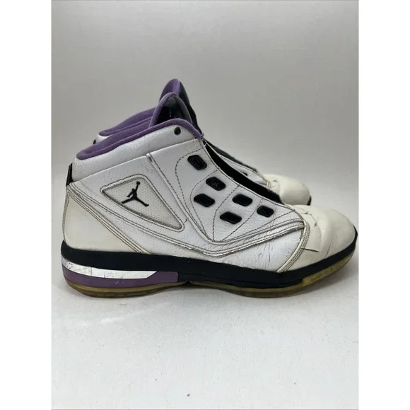 Nike Air Jordan XV.5 Team 7Y White Black Purple 375388-103 Youth Basketball