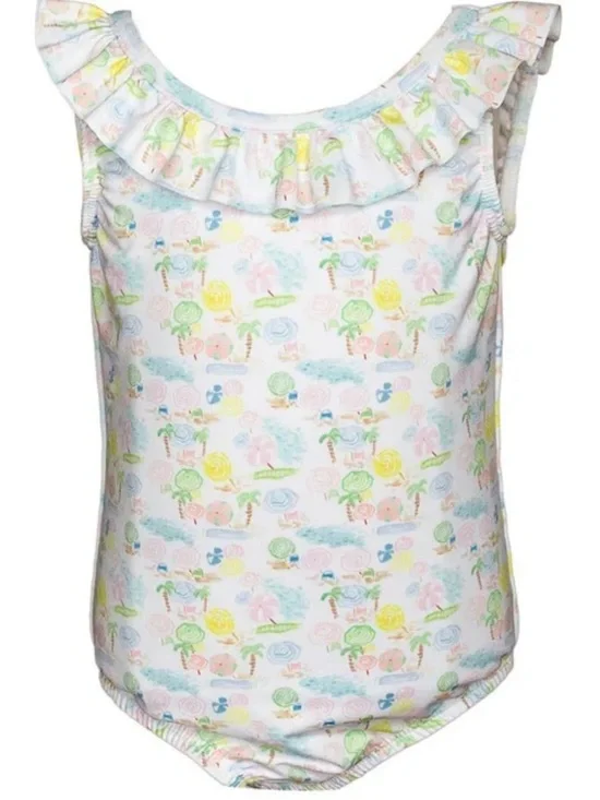 Proper Peony Girls Ocean Club One Piece Swimsuit, 3T