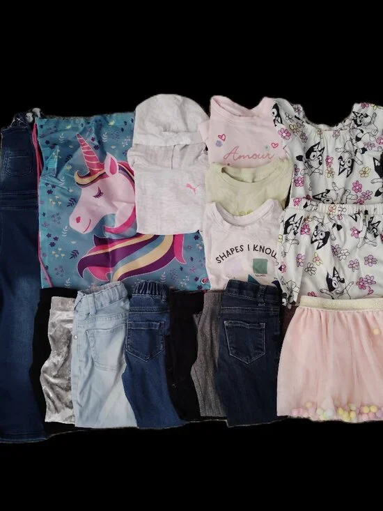 HUGE LOT OF CLOTHES TOPS JEANS OUTFITS JANIE AND JACK DISNEY NIKE~GIRLS SIZE 3T
