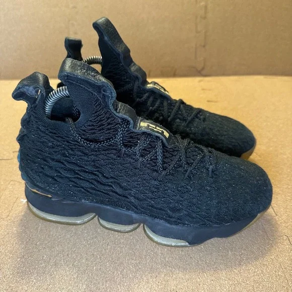 Nike LeBron 15‎ Black Gum Youth Basketball Shoes 922811-006 Kids 5.5Y