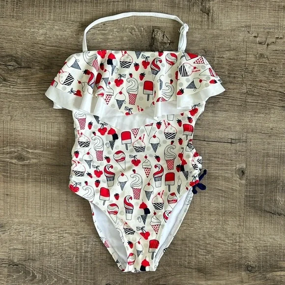 Tommy Bahama Toddler Girls Ice-Cream One-Piece Swimsuit Size 5