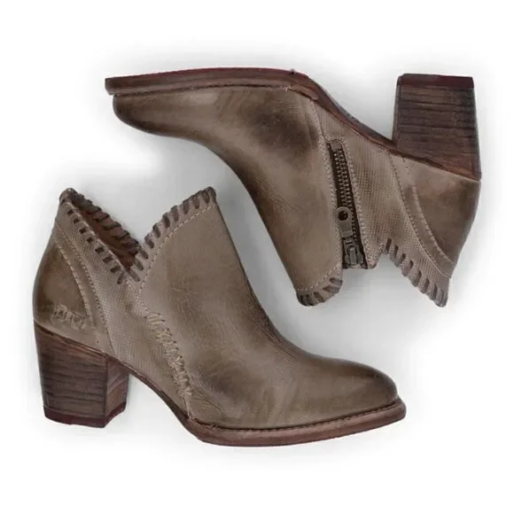 NWT Bed Stu Taupe Brown Ankle Booties Boots
