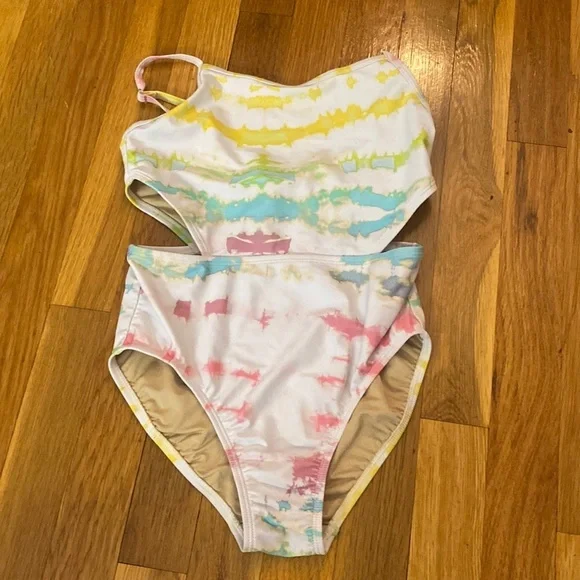 Old Navy Girls Tie Dye One Piece Swimsuit Size L