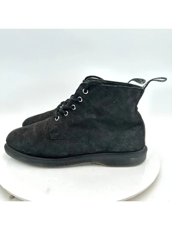 Dr. Martens Emmeline Women Size 9 Black Smooth Leather Lace Up Ankle Boot