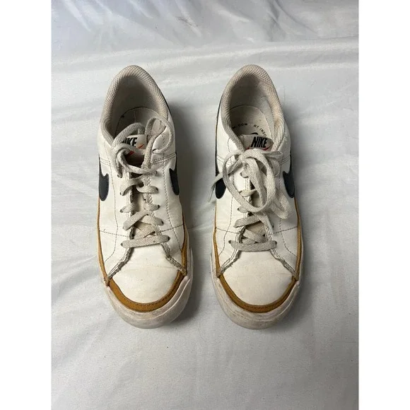 Nike Court Legacy White Black Desert Ochre Sneakers  Youth 3.5Y Mens 3.5